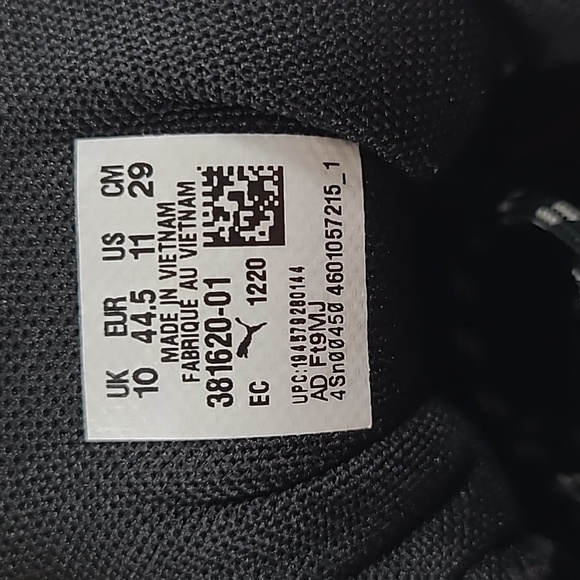 PUMA RS- Fast 'Amp' Black/Gray/Red Sneakers. Size 11 Mens - Picture 9 of 10